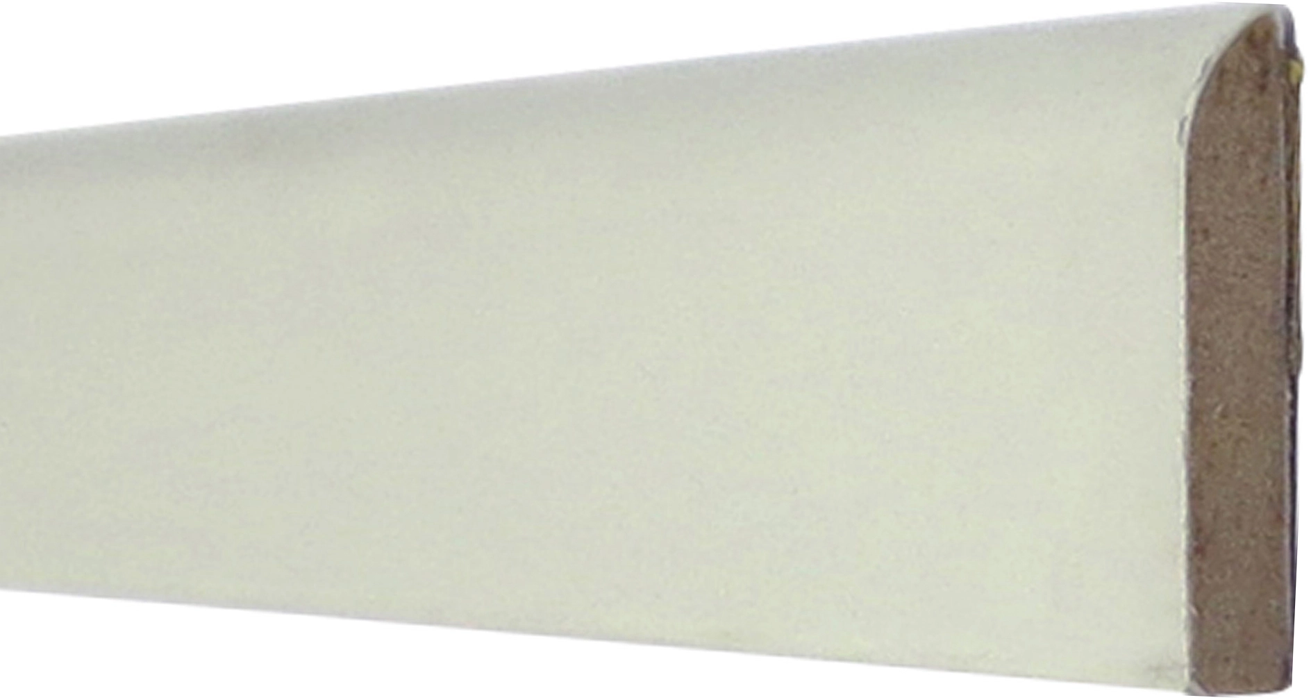 Flachleisten PVC weiß 2,5 mm stark Oberseite glatt Unterseite